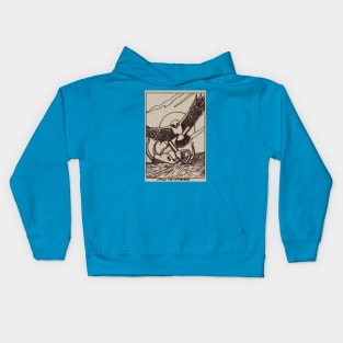 Owl and Octopus pane Kids Hoodie